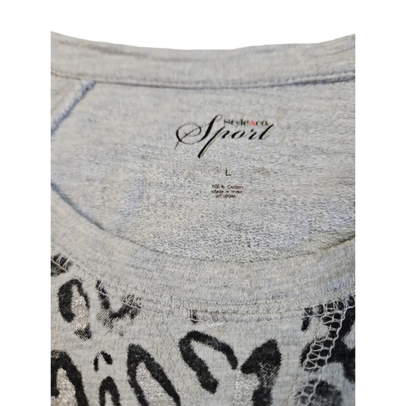 Style & Co. Women's Sport Tunic Top Gray Size Large - Picture 3 of 3